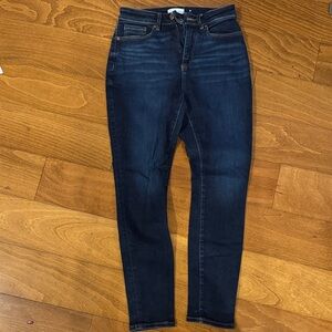 LOFT Women's Dark Blue high‎ rise Skinny Jeans
